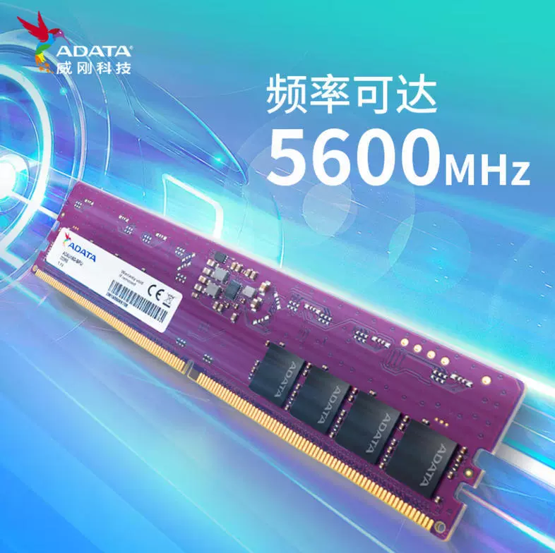 威刚内存条DDR5 5600 台式机万紫千红 高性能兼容性强高频率 单条